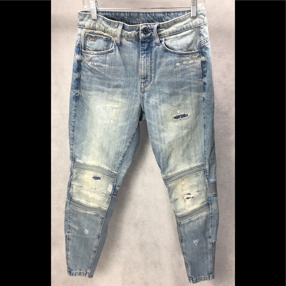 G Star RAW 29/30 deconstructed high waist jeans
